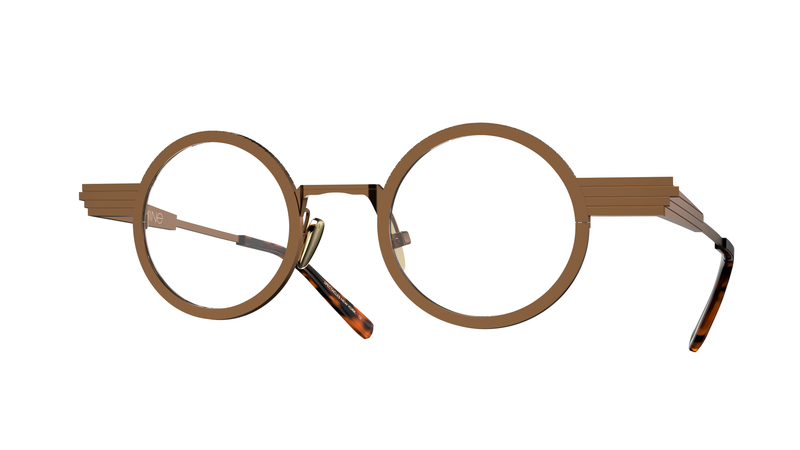 GAMINE EYEWEAR NYC UNIQUE ROUND TITANIUM PRESCRIPTION COPPER 