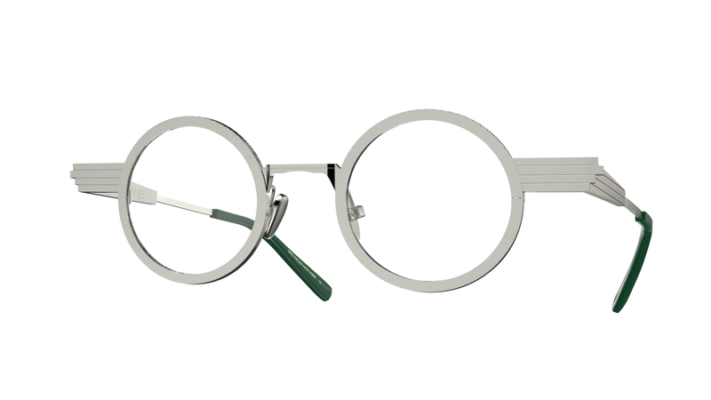 GAMINE EYEWEAR NYC UNIQUE ROUND TITANIUM PRESCRIPTION GLASSES SILVER 