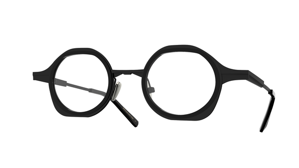 GAMINE EYEWEAR NYC MINIMALIST AND TRENDY KITA IN TITANIUM BLACK. PRESCRIPTION GLASSES