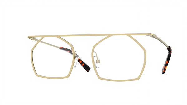 GAMINE NYC EYEWEAR - PINHEIROS MINIMALIST TITANIUM FRAME GOLD BRUSHED